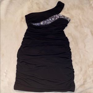 Teeze Me One Shoulder Dress with Sequins